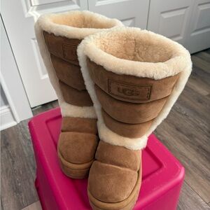 UGG Tan Shearling Lined Boots